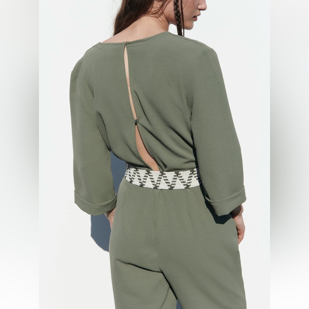 ZARA | Long Belted Jumpsuit - Picture 8 of 8
